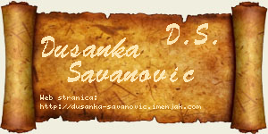 Dušanka Savanović vizit kartica